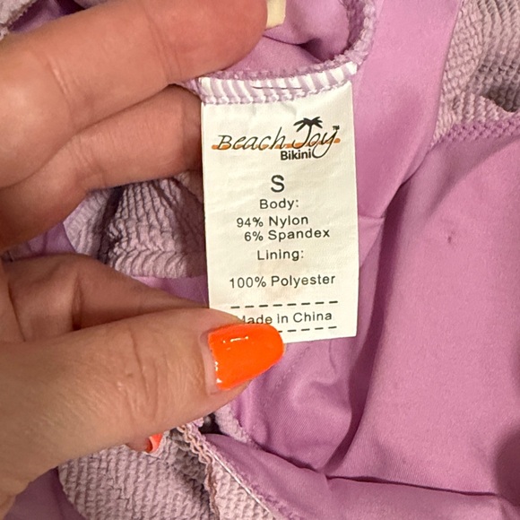 Scalloped Lilac Women’s Two Piece Swimsuit - Picture 3 of 4